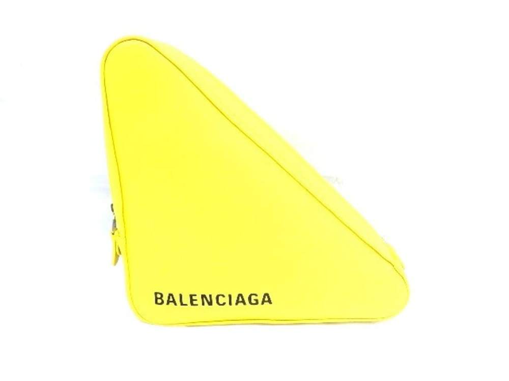 Balenciaga Triangle Clutch Bag Yellow